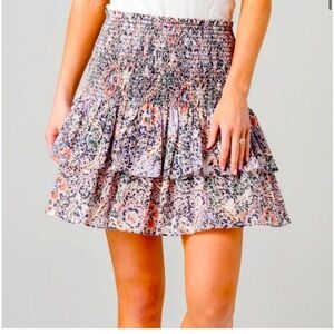 XS EUC Rebecca Minkoff Floral Tiered Skirt